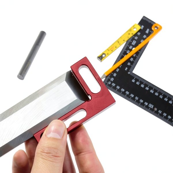 90 Degree Mini Positioning Square, Premium Precision Woodworking Carpenter Corner Tool Right Angle Clamp, for Checking Edge of Carpenter Cutting Tool for Square (Red)-4