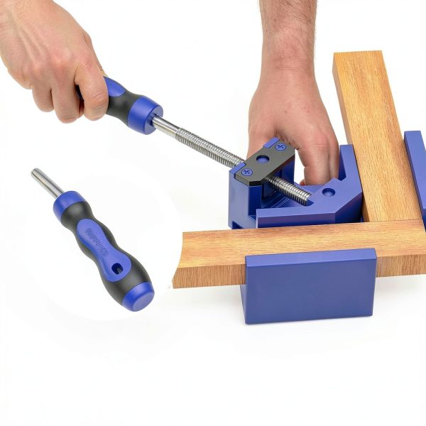 90 Degree Corner Clamp Set, 4 Pack Aluminum Alloy Swing Jaw Corner Clamps for Woodworking + 4 ABS Plastic Right Angle Clamps, Framing, Cabinet DIY-5